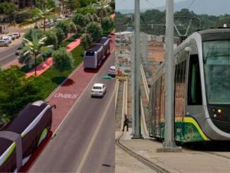 Estado optou pelo VLT como novo modal de transporte em Cuiabá e Várzea Grande — Foto: Governo de MT/Reprodução - Edson Rodrigues/Secopa