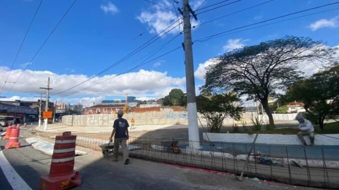 Canteiro de obras na Vila Formosa das obras de expansão da Linha 2 - Verde. Foto: Secretaria dos Transportes Metropolitanos