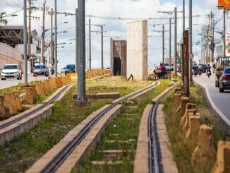 Obras inacabadas do VLT de Cuiabá. Foto: Divulgação