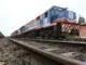 Locomotiva da Ferroeste em operação em Guarapuava, em abril de 2019| Foto: Jaelson Lucas / AEN