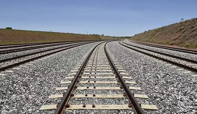 Linha férrea da Rumo Logística. (Foto: Divulgação)