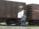 Trem em trecho urbano em Curitiba (Foto: Arquivo Bem Paraná/Franklin de Freitas)