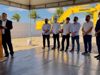 Rogério Marinho esteve no canteiro de obras da CBTU no município de São Gonçalo do Amarante