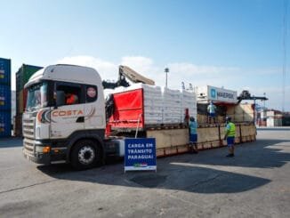 Cresce a movimentação de cargas paraguaias no Terminal de Contêineres de Paranaguá.| Foto: Divulgação/TCP.