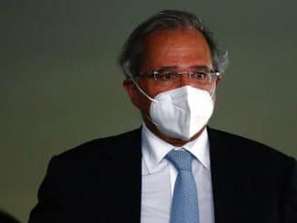 O ministro da Economia, Paulo Guedes, durante cerimônia em Brasília - Pedro Ladeira - 4.ago.2021/Folhapress