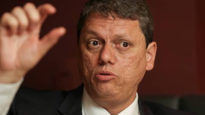 O ministro da Infraestrutura, Tarcísio de Freitas - Amanda Perobelli - 12.ago.2021/Reuters