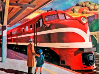 'Locomotiva Americana' (1944), ilustração de Edward Hopper Foto: Edward Hopper