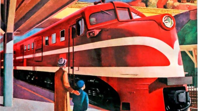 'Locomotiva Americana' (1944), ilustração de Edward Hopper Foto: Edward Hopper