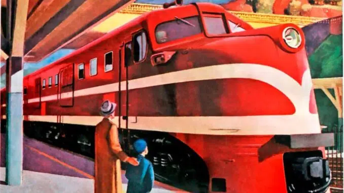 'Locomotiva Americana' (1944), ilustração de Edward Hopper Foto: Edward Hopper