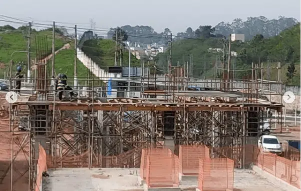 Obras da estação Varginha (Foto: Divulgação/Alexandre Baldy)