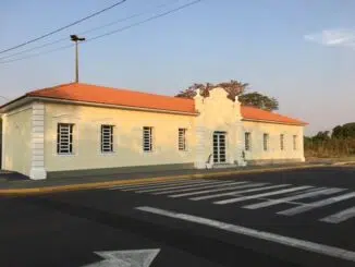Estação ferroviária de Presidente Epitácio, agora restaurada. Foto Prefeitura/Divulgação.