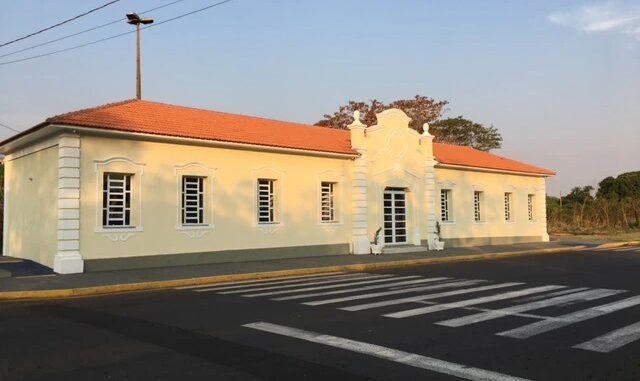 Estação ferroviária de Presidente Epitácio, agora restaurada. Foto Prefeitura/Divulgação.