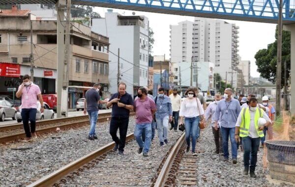 Fotos: Chico de Assis – PMBM - Comitiva liderada por Rodrigo Drable visita obras de readequação ferroviária