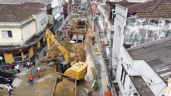 vlt Segunda fase do VLT prevê a abertura de 11 trechos de obras em Santos — Foto: Divulgação/EMTU