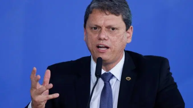 Tarcísio Freitas, ministro da Infraestrutura de Jair Bolsonaro; segundo ele, a grande fronteira a ser rompida no setor de infraestrutura é a expansão do modelo conhecido pelo nome de project finance Foto: Adriano Machado/ Reuters - 2/9/2021