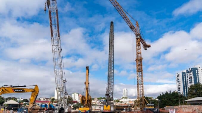 Obras de expansão da Linha 2 (Anália Franco / agosto de 2021). Foto: divulgação Metrô