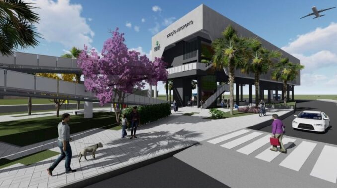 Legenda: Estações vão conectar Aeroporto à orla marítima de Fortaleza Foto: Divulgação/Seinfra