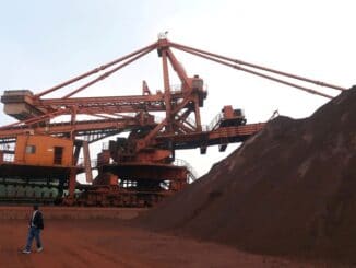 Minério no porto de Dalian
