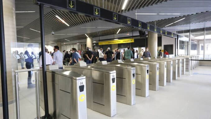 Inauguração da estação Vila Sônia, do Metrô, na manhã desta sexta-feira (17); linha 4-amarela fica pronta 17 anos depois do início das obras - Divulgação/Governo de São Paulo