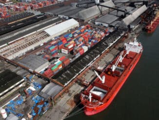 Porto de Santos (SP), um dos principais canais de embarque de produtos de exportação do país - Reprodução/Porto de Santos