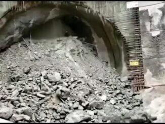 Vazamento de esgoto no túnel cavado pelo tatuzão em SP — Foto: Reprodução