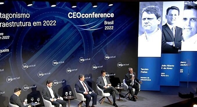 Ministro Tarcísio e CEOs da Santos Brasil, da Rumo e da CCR debatem caminhos para acelerar investimentos em infraestrutura