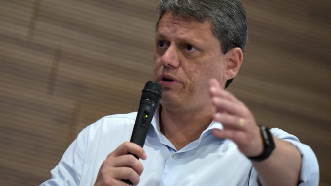 Ministro da Infraestrutura, Tarcísio Gomes de Freitas — Foto: Ricardo Botelho/MInfra