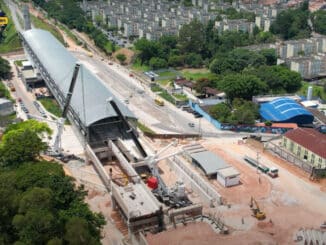 Estação Mendes-Vila Natal no dia 14 de fevereiro (iTechdrones)
