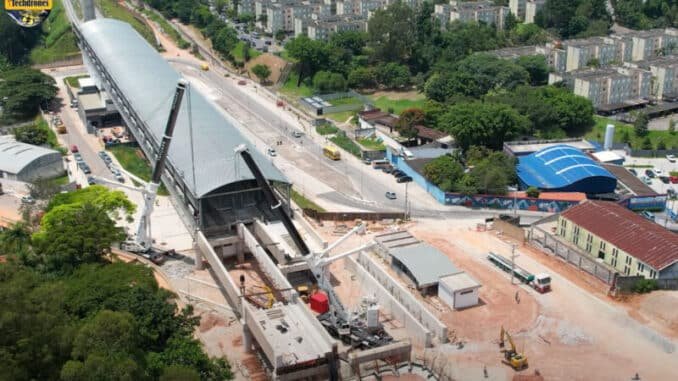 Estação Mendes-Vila Natal no dia 14 de fevereiro (iTechdrones)