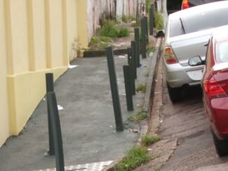 Associação denuncia uso indevido de trilhos históricos da Madeira-Mamoré em calçadas de Porto Velho — Foto: Rede Amazônica/Reprodução