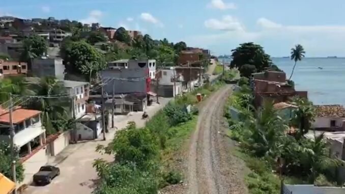 Um ano após despedida do trem, obras do VTL de Salvador está atrasada — Foto: Reprodução/TV Bahia