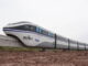 Trem produzido na China, que será utilizado na futura linha 17-ouro, do monotrilho, na capital paulista; apresentação ocorreu na noite desta sexta-feira (25) - Divulgação/Governo de São Paulo