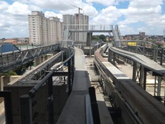 As vigas-guia, como são chamadas, são como os "trilhos" deste modal de sistema. Foto: Diário do Transporte.