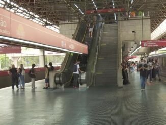 Estação Carrão da Lina 3-Vermelha do Metrô de São Paulo. — Foto: Reprodução/TV Globo