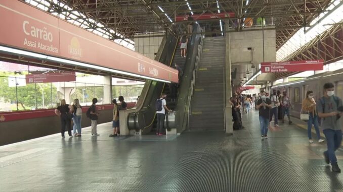 Estação Carrão da Lina 3-Vermelha do Metrô de São Paulo. — Foto: Reprodução/TV Globo