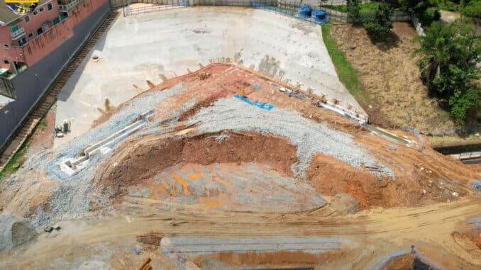 Canteiro de obras do Complexo Rapadura (iTechdrones)