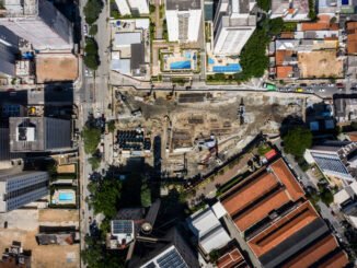 Obras da futura estação Sesc-Pompeia têm estimulado a construção de edifícios no entorno, especialmente na avenida de mesmo nome do bairro Foto: Felipe Rau/Estadão - 30/03/22