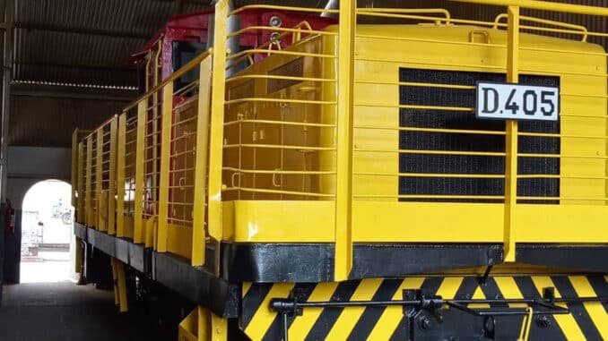 Locomotiva fabricada em 1964 que ficará exposta na estação Pedra Mole, em Ipatinga (MG) - Divulgação