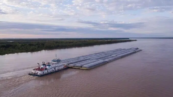 Hidrovias do Brasil: Contrato de transporte fluvial entre a Girocantex, controlada da companhia, e a Mineração Corumbaense Reunida, subsidiária da Vale, continua em vigor, com prazo até março de 2039 — Foto: Divulgação