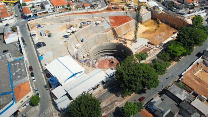 Estação Santa Clara, da Linha 2-Verde, em abril de 2022 (iTechdrones)