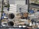 Vista aérea das obras da linha 6 do metrô, na marginal Tiete, próximo da ponte Freguesia do Ó, onde ocorreu um acidente com tuneladora em fevereiro; túneis foram limpos, segundo consórcio, e tatuzões estão sendo consertados; na imagem é possível ver roda de corte do tatuzão (em laranja) - Eduardo Knapp/Folhapress