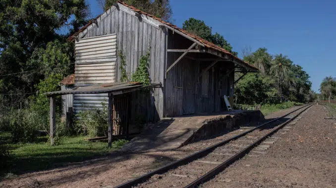 Estação de trem Rio Branco, em Três Lagoas (MS), que integrava a rota da Estrada de Ferro Noroeste do Brasil - Eduardo Anizelli-10.dez.2020/Folhapress