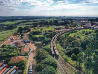 Obra prevê ligação de mais de 1,3 mil quilômetros entre Maracaju, no Mato Grosso do Sul e Paranaguá, no litoral paranaense — Foto: Alessandro Vieira/AEN