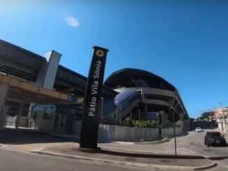Fachada da estação Vila Sônia, da Linha 4 - Amarela, na Zona Sul de São Paulo, que ainda está em obras. — Foto: Reprodução/Youtube