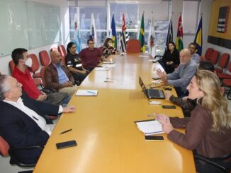 Grupo da Secretaria Estadual de Logística e Transportes participou de reunião na sede do Consórcio Intermunicipal. Foto: Divulgação / Consórcio ABC.