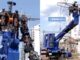 Robô gigante utilizado por companhia japonesa lembra Transformers (Foto: Reprodução/Twitter)