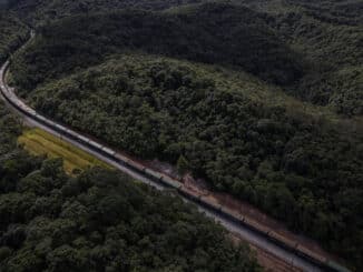 Imagem aérea de ferrovia - Eduardo Anizelli/ Folhapress