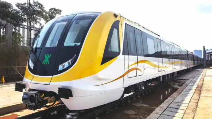 Trem do Metrô de Shenzen, fabricado pela CRRC