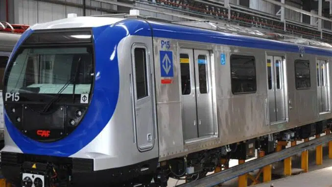 Trem atual do Metrô de São Paulo Facebook/Reprodução