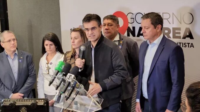 Rodrigo Garcia anunciou investimentos para a Baixada Santista — Foto: Alexsander Ferraz/A Tribuna Jornal